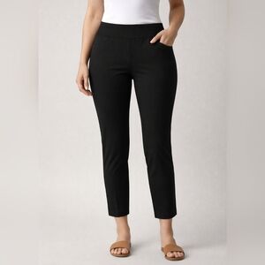 Ruby Rd Black Slimming Contour Pull On Pants Wide Waistband 16P NWT